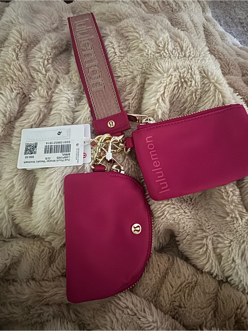 lululemon athletica Pink Convertible Wristlet Trio
